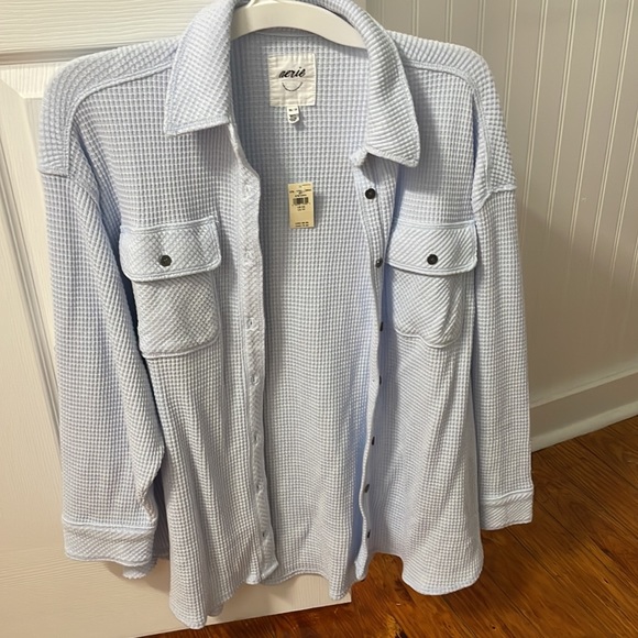 Aerie waffle button down shirt. Never worn. Tags still on. - Picture 2 of 2